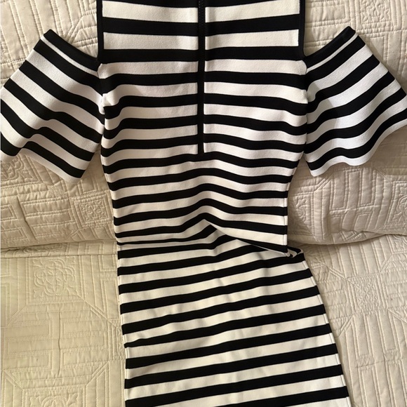 Michael by Michael Kors Black and White Striped Dress - Picture 4 of 5